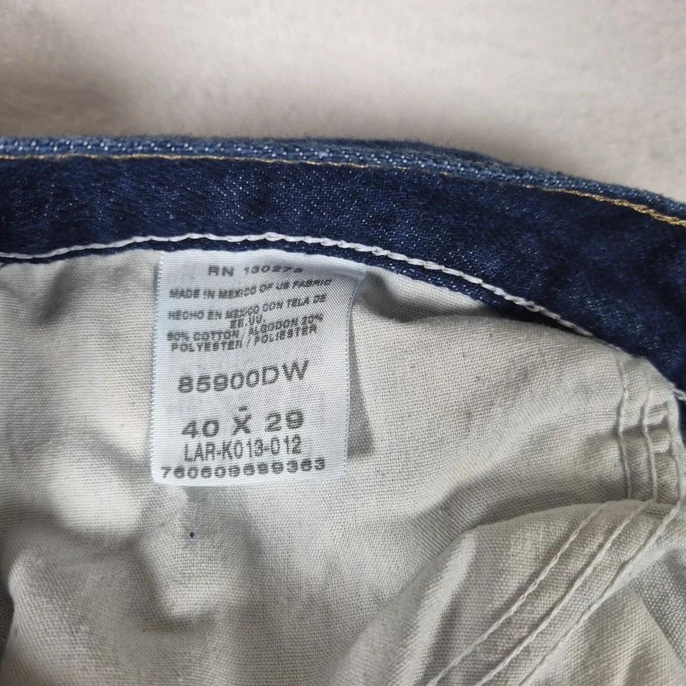 Wrangler Hero Authentic Jeans Size 40x29 Regular Fit Blue Dark Wash